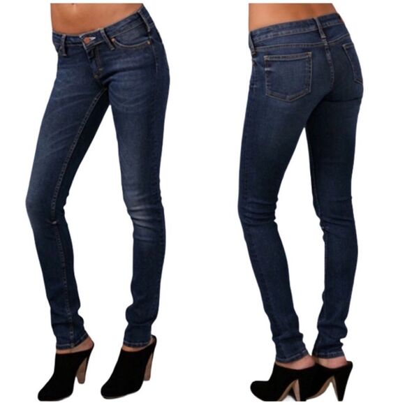 Acne Kex Jean Soft Raw dark wash skinny low rise size 28 - Picture 1 of 7